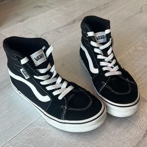 VANS High Top Kids size 3 Black/White
